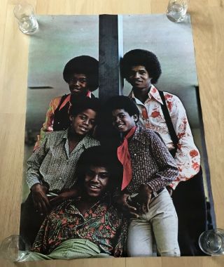 Vintage Michael Jackson 5 Five 1971 Poster Personality Rare Color