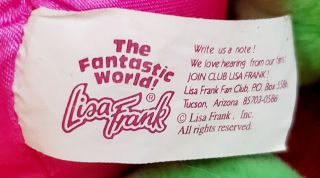 Lisa Frank Fantastic Bean Frog Princess Ballerina Dancer 90 ' s Vintage Plush EUC 3