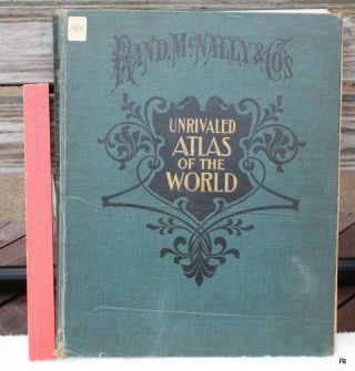 Vintage Antique Rand Mcnally Unrivaled Atlas Of The World 1914