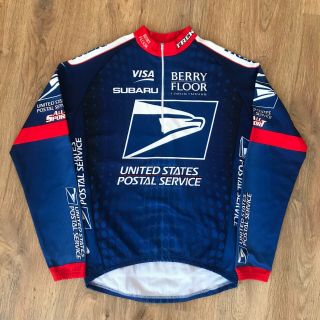 Us Postal Service Usps Nike Rare Long Sleeve Cycling Jersey Size L