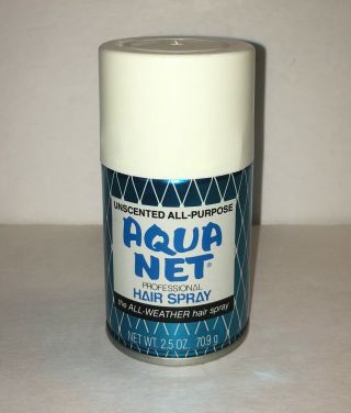 Rare Vintage 1980s Aqua Net 2.  5 Oz.  Hair Spray Teal Faberge Usa,  Inc.  - Rare