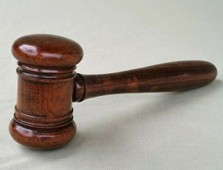 Vintage Turned Wooden Auctioneers Or Judges Gavel Vintage Wood Hammer