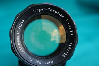 RARE - EX - Yellow Pentax 50mm/f1:1.  4 - Takumar lens for Pentax 42mm mount 2