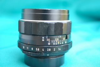 RARE - EX - Yellow Pentax 50mm/f1:1.  4 - Takumar lens for Pentax 42mm mount 3