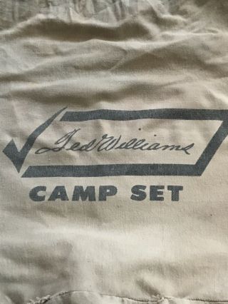1950s 1960s Ted Williams Sears Camp Set Bag Vintage Rare Camping Canvas Vintage 2