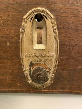 Antique Art Deco Rca Radiola 18 Vacuum Tube Radio Wood Cabinet