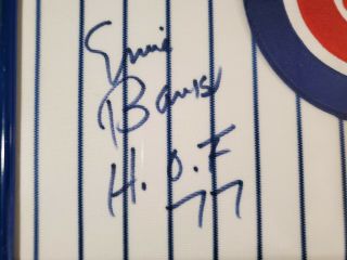 Ernie Banks Signed Very Rare Chicago Cubs Hof 77 Jersey Like Framed 18x14