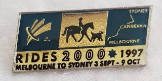 Rare Sydney 2000 Olympic Games Melbourne To Sydney Torch Horse Rides Pin