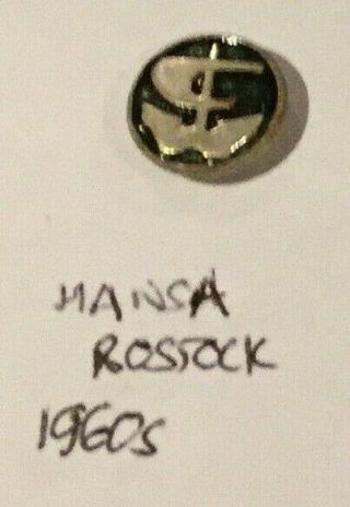 Hansa Rostock Football Lapel Badge Pin Rare Enamel 1960s Antique Germany