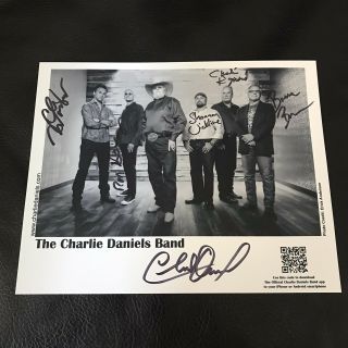 Charlie Daniels Autograph 8x10 Promo Photo Signed By Entire Band Rare