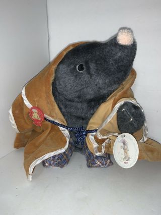 The Wind In The Willows Mole Large Plush 10” Rare Golden Bear
