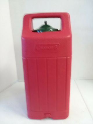 Vintage Coleman Lantern Model 220e Green Date 8/57.  With Red Case.