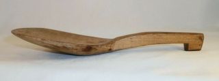 Antique Primitive Hand Carved Wood Wooden Butter Paddle Bowl Scraper Or Scoop