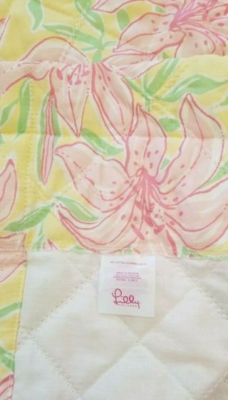 Lilly Pulitzer 4 Pc.  Pink Lily Floral Window Valance " Rare Find " Vintage