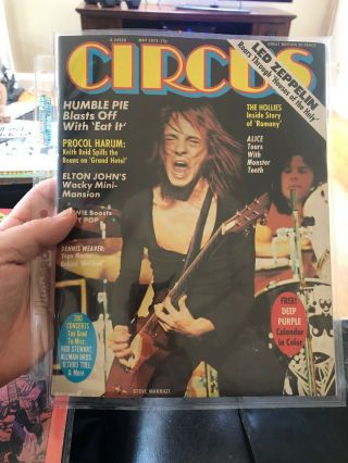 Circus May 1973 Humble Pie.  Iggy Pop.  Alice Cooper Tours With Monster Tooth Rare