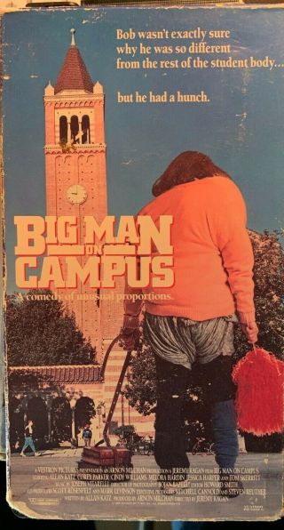 Big Man On Campus (vhs) Rare 1989 Comedy Stars Cindy Williams And Tom Skerritt