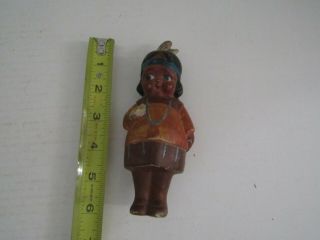 Vintage Porcelain Figure Doll Native American Indian Girl Made Japan 6 Inch