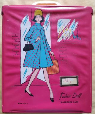 Vintage Miner Ind.  Fashion Doll Wardrobe Case Hot Pink And Blue