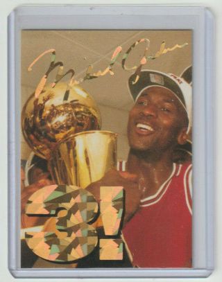 Michael Jordan Bulls 1993 Sports Edition " 3 " Rare Limited Edition Card 3x Champ