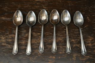 Lovely Set Of 6 Silver Plate Epns A1 Vintage Tea Spoons