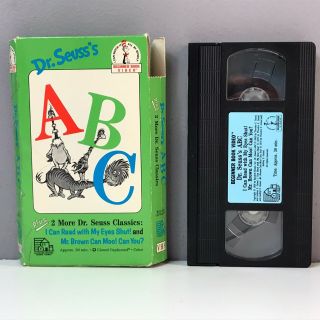 Dr.  Seuss’s Abc Vhs Video Tape I Can Read,  2 More Classics Mr.  Brown Rare Case