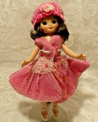 Vintage Betsy Mccall 8 " Doll Outfit Handmade,  3 Pc.  Dress,  Panties & Hat 2
