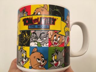 Vintage Tom And Jerry The Movie Cartoon Coffee Mug - Rare