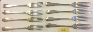 Vintage 8 X Dessert Forks 195mm Old English Design Epns A1