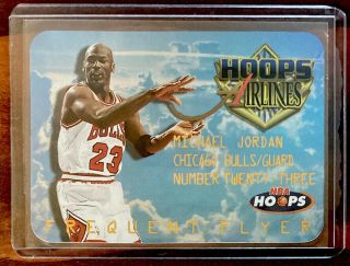 1997 - 98 Nba Hoops Airlines Michael Jordan Frequent Flyer Card 4 Skybox Rare Ssp