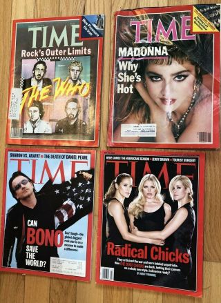 4 Time Musician Cover Magazines 1979 - 2006 The Who Madonna Bono Dixie Chicks