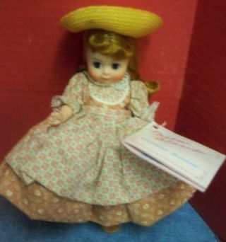 Vintage Madame Alexander Polly Flinders Doll 8 " T Miniature Showcase Sleepy Eyes