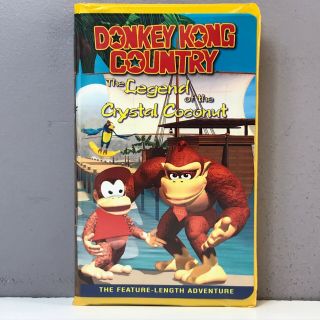 Nintendo Donkey Kong Country Legend Of Crystal Coconut Vhs Video Tape Rare Fast
