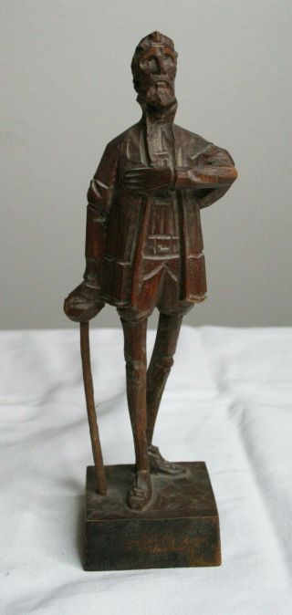 Vintage Ouro Artesania Don Quixote 580 - 0 Carved Wood Figure Made In Spain