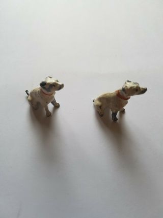 TWO EARLY 20TH CENTURY COLD PAINTED METAL FIGURES OF DOGS 2