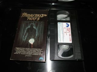 Friday The 13th Part 3 Horror Vhs Tape Jason Voorhees Richard Brooker Rare Oop