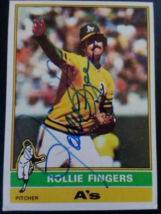 1976 Topps 405 Rollie Fingers Auto A 