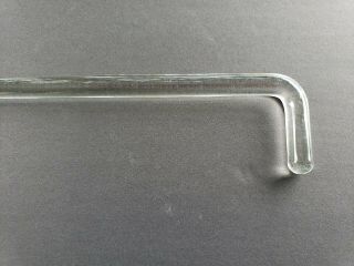 VINTAGE ANTIQUE 1940 - 50 ' S GLASS TOWEL BAR 18 INCHES 2