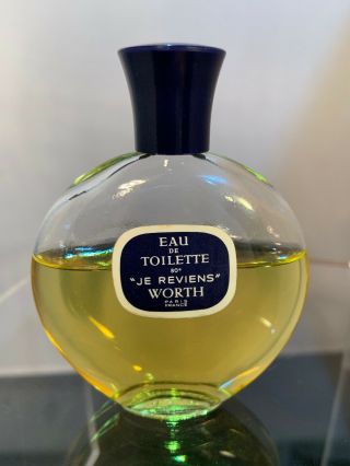 Rare Vintage Je Reviens Worth Eau De Toilette Blue Top Lalique Paris France