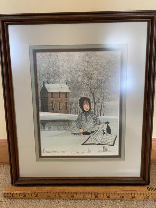 P Buckley Moss " Story For All " Framed Rare Print Signed Numbered 1990