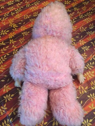 Rare Vintage Rushton Rubber Face Baby Doll.  18” Snow Baby In Pink Suit 3