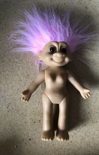 Rare Vtg Russ Woman Troll Doll 10 " Tall W Bendable Arms Legs Head Pink Hair 90 
