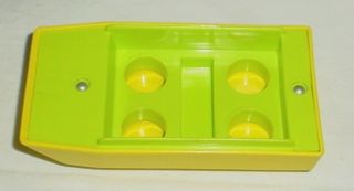 Vintage Fisher Price Little People Boat For Pop Up Camper Yellow Green Rare