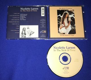 Rare Oop Nicolette Larson In The Nick Of Time 1979 Cd Wounded Bird