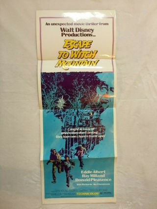 " Escape To Witch Mountain " 1975 Vintage Disney Movie Poster Rare Dimensions