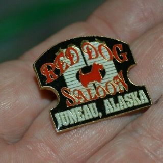 Vintage Red Dog Saloon Juneau Alaska Lapel / Jacket Pin Rare