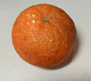 Early Antique Italian Hand Carved Alabaster Orange Stone Fruit