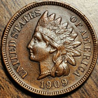 Unc 1909 Indian Head Cent - Rare Error Double L $$$ Fs - 101 S - 1