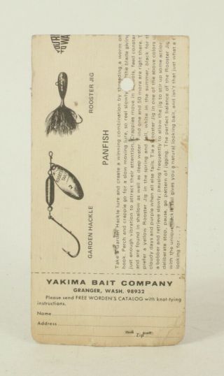 Vintage Fishing Lure Rooster Tail 1/4 oz Yakima Bait Co.  B1F2 2