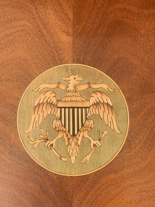 Vintage/antique Inlaid Table Top American Eagle & Shield Crest Inlay - Wall Art