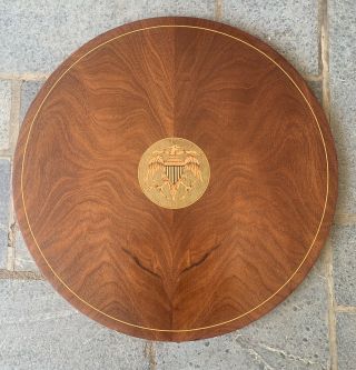 Vintage/Antique Inlaid Table Top AMERICAN EAGLE & SHIELD Crest Inlay - Wall Art 2